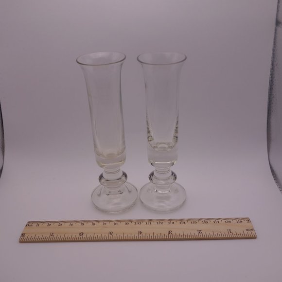 Set of Two(2) Tall Glass Shot Glasses - Picture 2 of 6